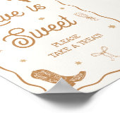 Poster Western Bridal Shower Love is Sweet Favor (Coin)