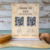 Poster Western brun 2 QR code balayage sud pour payer