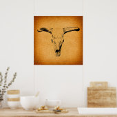 Poster Western Bull Horns (Cuisine)