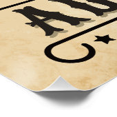 Poster Western Cowboy Boots AJOUTER LE NOM Sheriff Spurs  (Coin)