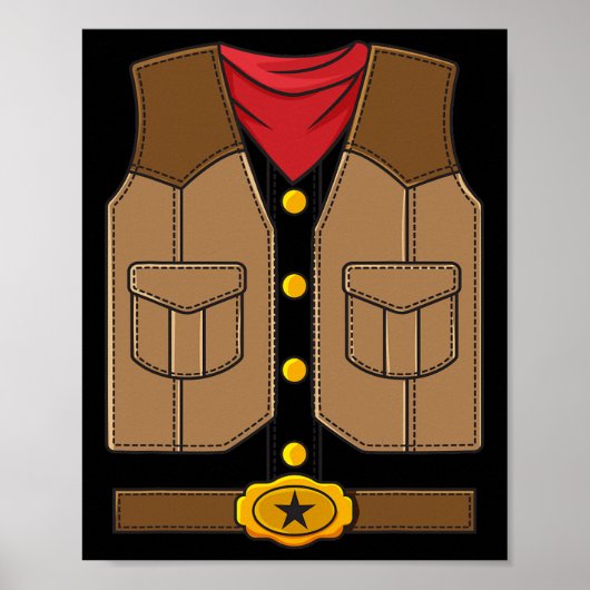 Poster Western Cowboy Halloween Garçons Enfants (Devant)