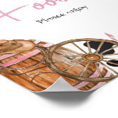 Poster Western Cowgirl Baby shower (Coin)