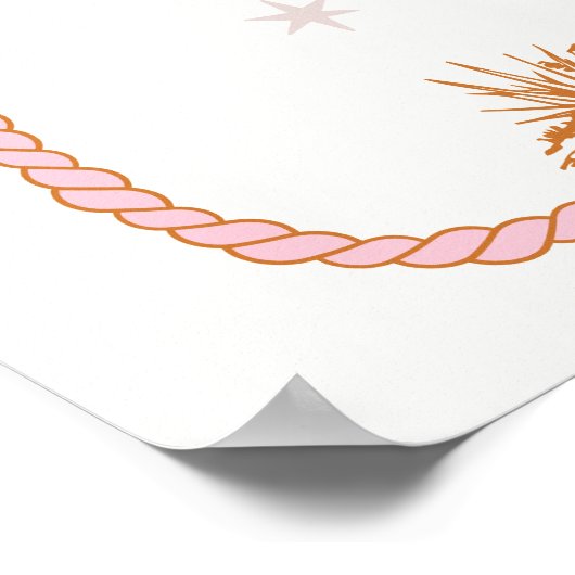 Poster Western First Rodeo Cowgirl 1st Birthday Welcome (Coin)