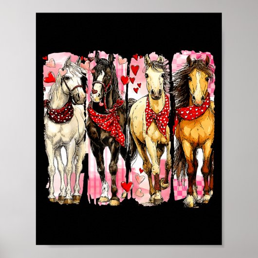 Poster Western Horse Valentine Funny Western Valentines D (Devant)