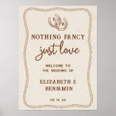 Poster Western Nothing Fancy Just Love Wedding Welcome (Devant)