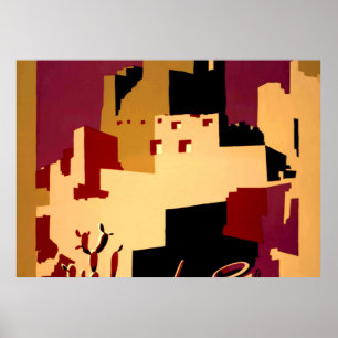 Poster Western Southwest Pueblo WPA National