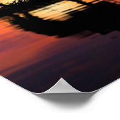 Poster Western Sunset Cowboy sur Horse Big Sky (Coin)