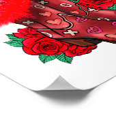 Poster Western Valentines Day Cowgirl Boots Yeehaw Howdy  (Coin)