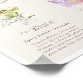 Poster Western Watercolor Bride & Groom Signature Boisson (Coin)