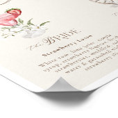 Poster Western Watercolor Bride & Groom Signature Boisson (Coin)