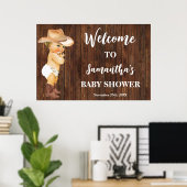 Poster Western Welcome Little Cowboy Baby shower (Bureau à domicile)