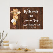 Poster Western Welcome Little Cowboy Baby shower (Cuisine)