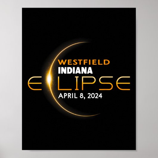 Poster Westfield Indiana Total Solar Eclipse 2024 (Devant)