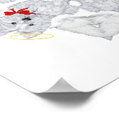 Poster Westie Ange Flocon de Neige (Coin)