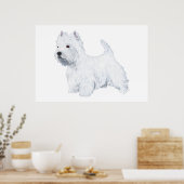Poster Westie debout (Cuisine)