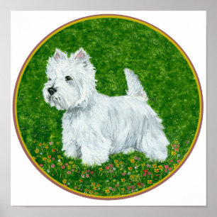 Poster Westie Greengrass