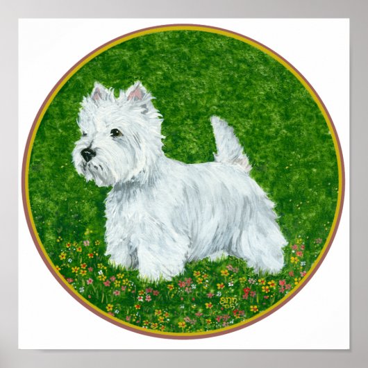 Poster Westie Greengrass (Devant)
