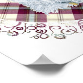 Poster Westie sur Tartan (Coin)