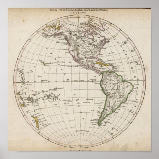 Poster Westl Halbkugel (Devant)