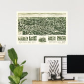 Poster Westwood, NJ Carte panoramique - 1924 (Bureau à domicile)