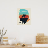 Poster Westworld | Dr Ford Silhouette Of Man en noir (Cuisine)