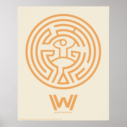 Poster Westworld | Le symbole Maze (Devant)