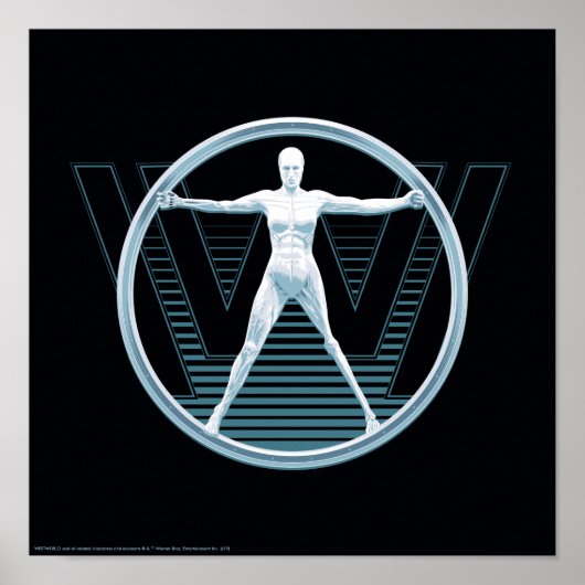 Poster Westworld | Logo Vitruvian Android (Devant)