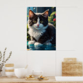 Poster *~* Wet AP68 2:3 Chat Feline Kitten Kitty Sweet (Cuisine)