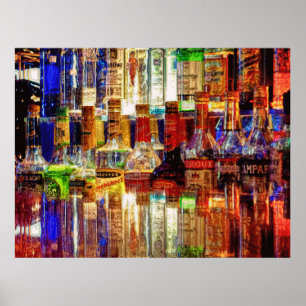 Poster Wet Bar Abstrait