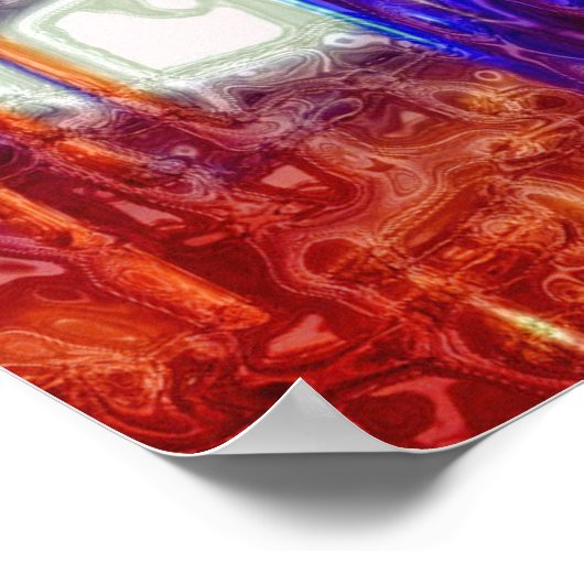 Poster Wet Bar Abstrait (Coin)