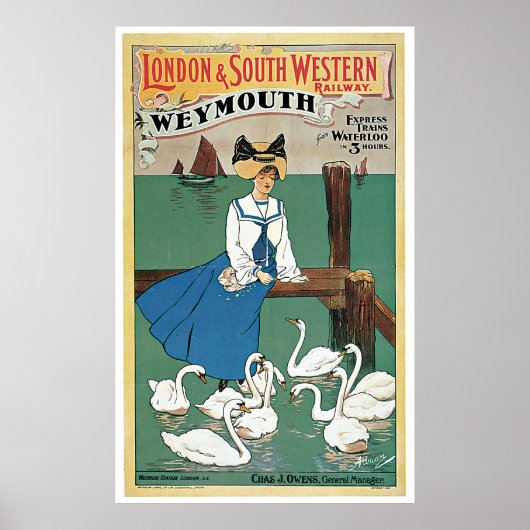 Poster Weymouth par London & Southwestern (Devant)