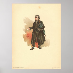 Poster Whackford Squeers, Kyd, Dickens Nicholas Nickleby