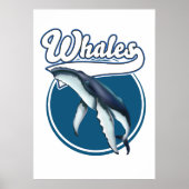 Poster Whale cartoon logo (Devant)
