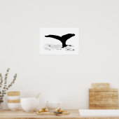 Poster Whale decorative (Cuisine)