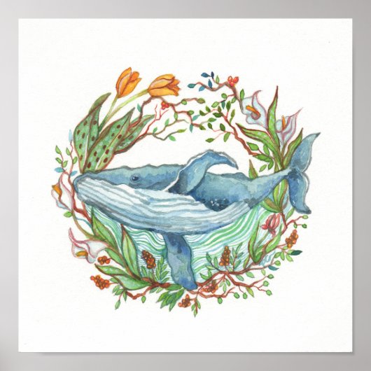Poster Whale Garden (Devant)