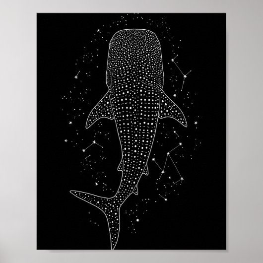 Poster Whale Shark Constellation Marine Life For Animal L (Devant)