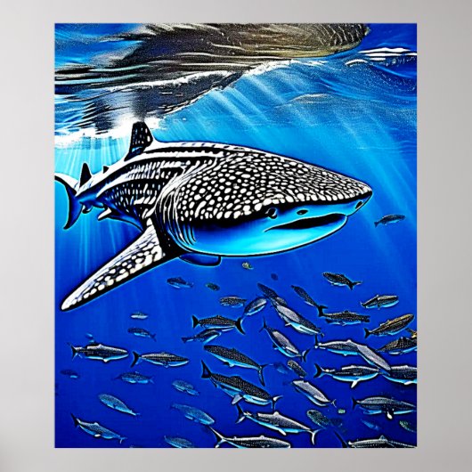 Poster Whale Shark Majesty Design (Devant)