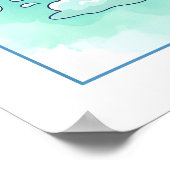 Poster Whale You Wash Your Hands Kids Bathroom Wall Art (Coin)