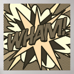 Poster WHAM Bande dessinée rétro Fun Pop Art