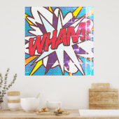 Poster WHAM Fun Retro Comic Book Pop Art (Cuisine)