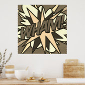 Poster WHAM Fun Retro Comic Book Pop Art (Cuisine)