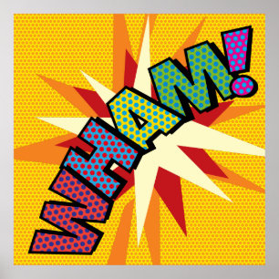 Poster WHAM Fun Retro Comic Book Pop Art