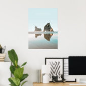 Poster Wharariki Beach, New Zealand Travel Artwork (Bureau à domicile)