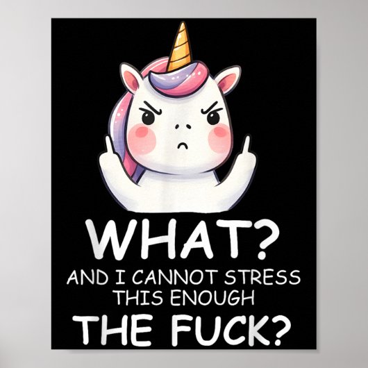 Poster What &amp; I Cannot Stress This Enough The Fck Sig (Devant)