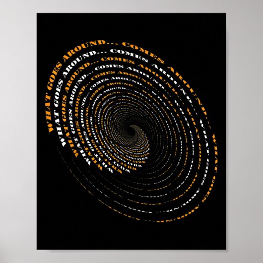 Poster What Goes Around Comes Around Motivational  (Devant)