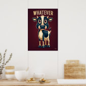 Poster Whatever Cow – Funny Cartoon Character Art (Cuisine)