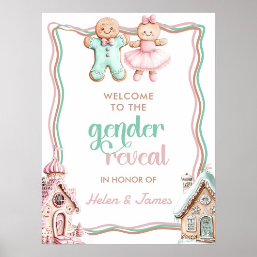 Poster What's Baking Gingerbread Sexe Reveal Welcome (Devant)