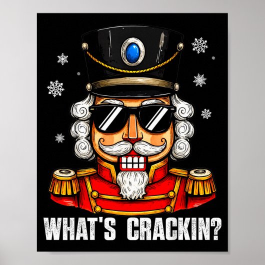 Poster Whats Crackin Funny Nutcracker Pjs Christmas Xmas  (Devant)