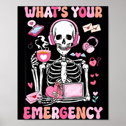 Poster What's Your Emergency Valentines Day 911 Dispatche (Devant)