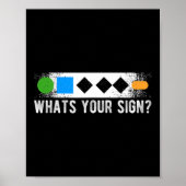 Poster Whats Your Sign Sliding Sport Snowboard (Devant)